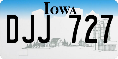 IA license plate DJJ727