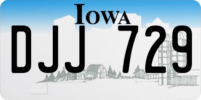 IA license plate DJJ729