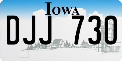 IA license plate DJJ730