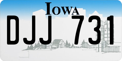 IA license plate DJJ731