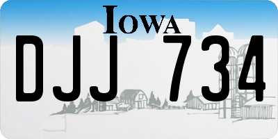 IA license plate DJJ734