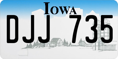 IA license plate DJJ735