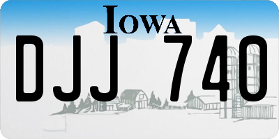 IA license plate DJJ740