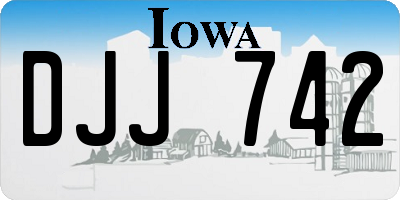 IA license plate DJJ742