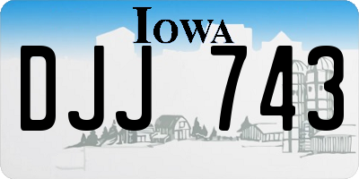 IA license plate DJJ743