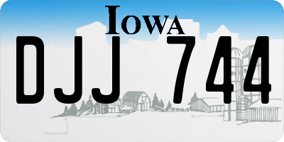 IA license plate DJJ744