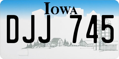 IA license plate DJJ745