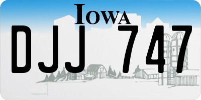 IA license plate DJJ747