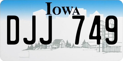 IA license plate DJJ749