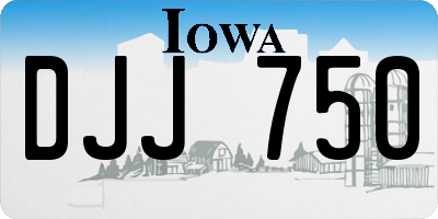 IA license plate DJJ750