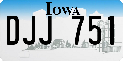 IA license plate DJJ751