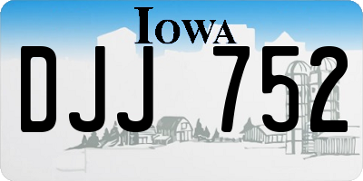 IA license plate DJJ752