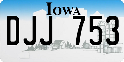 IA license plate DJJ753