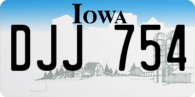 IA license plate DJJ754