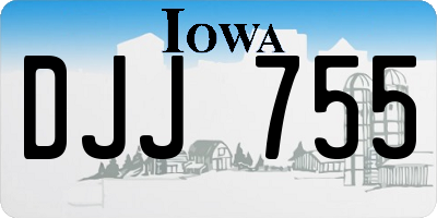IA license plate DJJ755