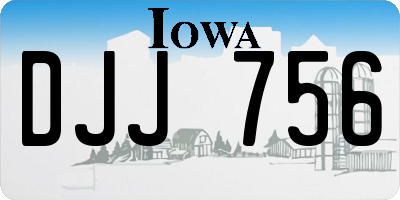 IA license plate DJJ756