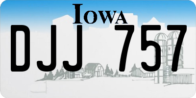 IA license plate DJJ757