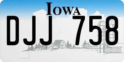 IA license plate DJJ758