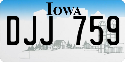 IA license plate DJJ759