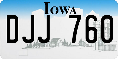 IA license plate DJJ760