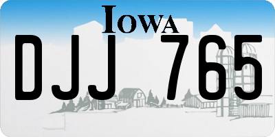 IA license plate DJJ765