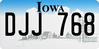 IA license plate DJJ768