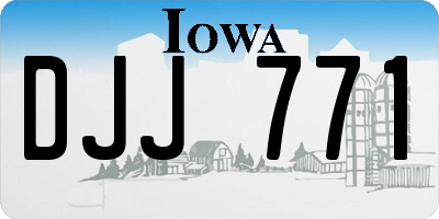 IA license plate DJJ771
