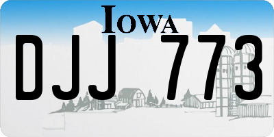IA license plate DJJ773