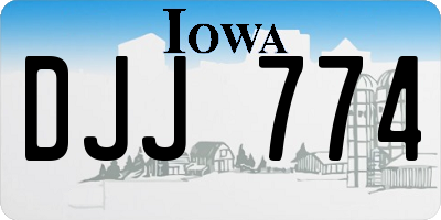 IA license plate DJJ774