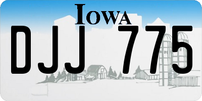 IA license plate DJJ775
