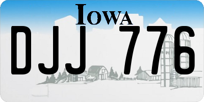 IA license plate DJJ776