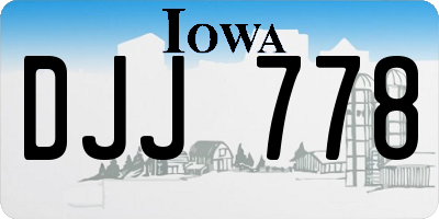 IA license plate DJJ778