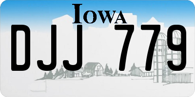 IA license plate DJJ779
