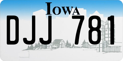 IA license plate DJJ781