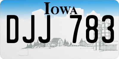 IA license plate DJJ783
