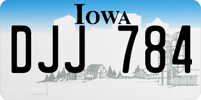 IA license plate DJJ784