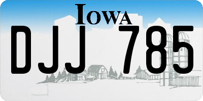 IA license plate DJJ785