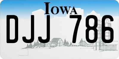IA license plate DJJ786