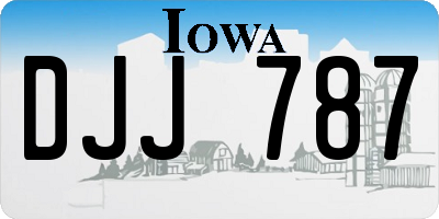 IA license plate DJJ787