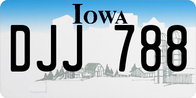 IA license plate DJJ788