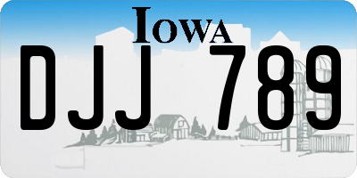 IA license plate DJJ789