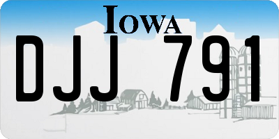 IA license plate DJJ791