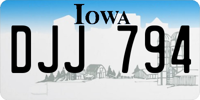 IA license plate DJJ794