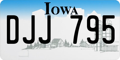 IA license plate DJJ795