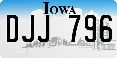 IA license plate DJJ796