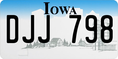 IA license plate DJJ798