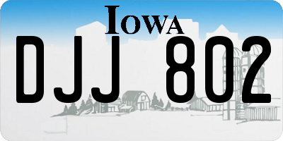 IA license plate DJJ802