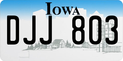 IA license plate DJJ803