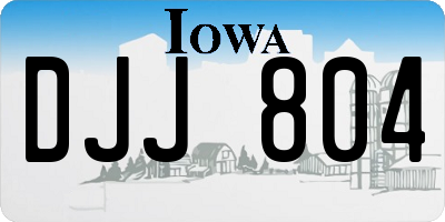 IA license plate DJJ804
