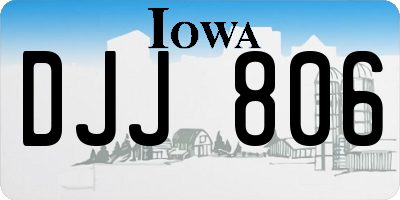 IA license plate DJJ806
